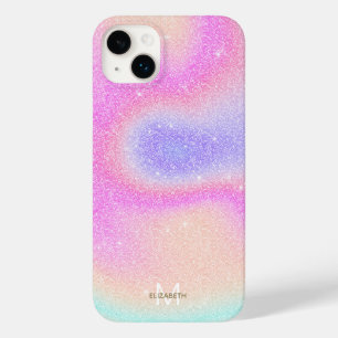 Elegant Gradient Glitter Swirl Holographic  Case-Mate iPhone 14 Plus Case