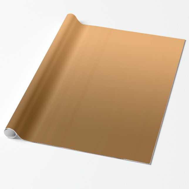 Elegant Gradient Golden Wrapping Paper (Unrolled)