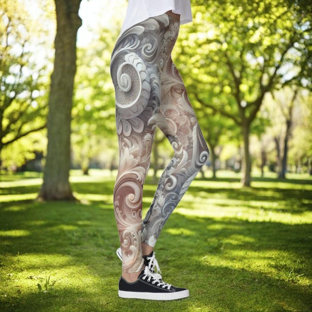 Elegant Gradient Pastel Lace Pattern Leggings (Creator Uploaded)