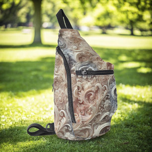 Elegant Gradient Pastel Lace Pattern Medium Gift B Sling Bag