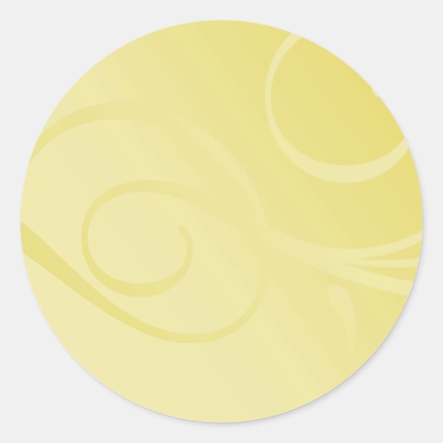 Elegant Gradient Swirls Classic Round Sticker (Front)