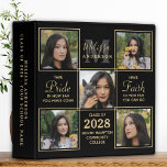 Elegant Graduate 5 Photo Black Graduation Album 3  Binder<br><div class="desc">Graduation Photo Album & Graduate Memory Book ~ modern and elegant photo collage graduation photo album. Customize with 5 of your favourite senior or college photos, and personalize with monogram initial, name, graduating year, high school or college initials. These unique trendy and stylish graduation binders will be a treasured keepsake....</div>