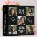 Elegant Graduate 5 Photo Scrapbook Graduation Binder<br><div class="desc">Graduation Photo Album & Graduate Memory Book ~ modern and elegant photo collage graduation photo album. Customize with 5 of your favourite senior or college photos, and personalize with monogram initial, name, graduating year, high school or college initials. These unique trendy and stylish graduation binders will be a treasured keepsake....</div>
