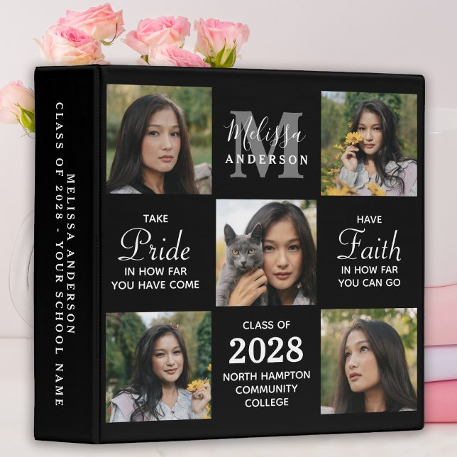 Elegant Graduate 5 Photo Scrapbook Graduation Binder (Creator Uploaded)