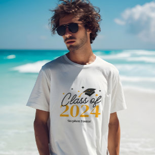 Elegant Graduate Class of 2024 Keepsake Graduation T-Shirt