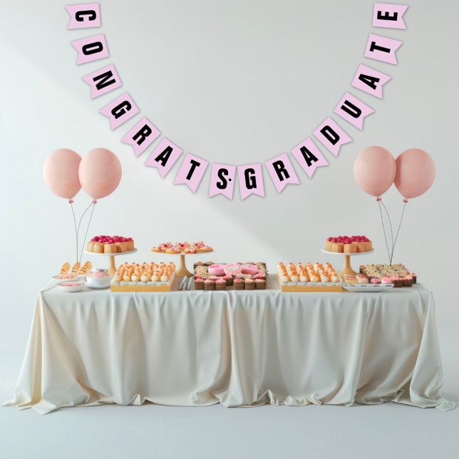 Elegant Graduate Custom Bunting Flags (Creator Uploaded)