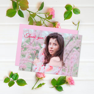 Elegant Graduate Custom Photo Thank You Card