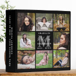 Elegant Graduate Monogram 8 Photo Graduation Binder<br><div class="desc">Graduation Photo Album & Graduate Memory Book ~ modern and elegant photo collage graduation photo album. Customize with 8 of your favourite senior or college photos, and personalize with monogram initial, name, graduating year, high school or college initials. These unique trendy and stylish graduation binders will be a treasured keepsake....</div>