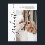 Elegant Graduate Name Class of Photo Graduation  Postcard<br><div class="desc">Elegant Graduate Name Class of Photo Graduation Announcement</div>