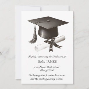 Elegant Graduation Announcement Card