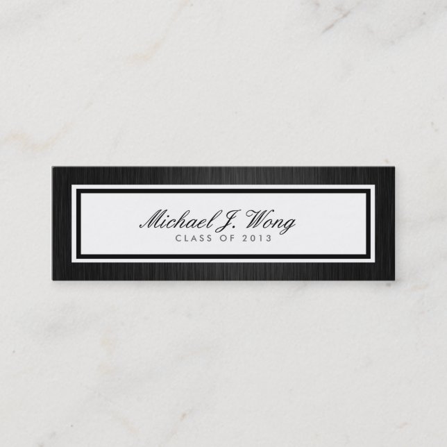 Elegant Graduation Announcement Name Cards (Front)