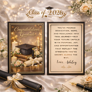 Elegant Graduation Card with Inspirational Message