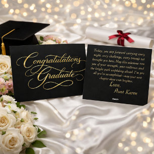 Elegant Graduation Congratulations Design Holiday Card