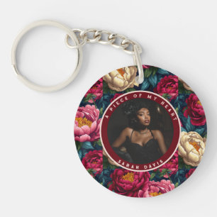 Elegant Graduation Gifts for boyfriend Peony  Keychain