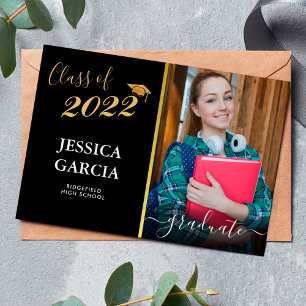 Elegant Graduation Golden Hat With Glitter Photo