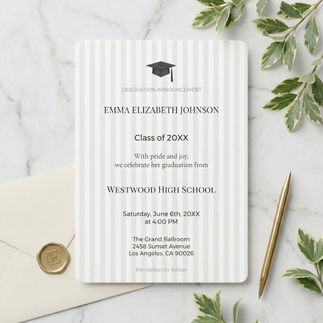 Elegant Graduation Invitation Template, Modern (Creator Uploaded)