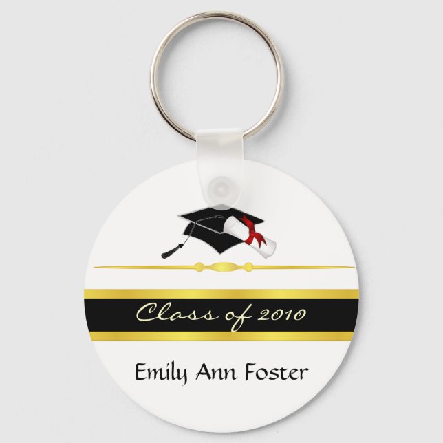 Elegant Graduation Key Ring - Class of 2010 (Front)