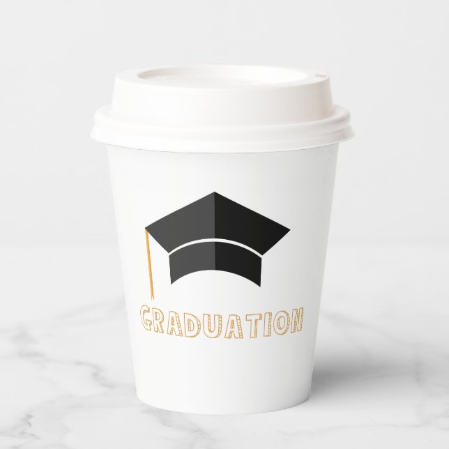 elegant graduation paper cups (Front)