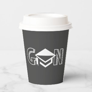 elegant graduation paper cups