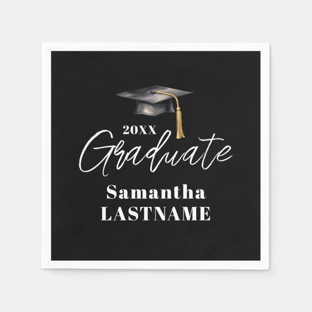 Elegant Graduation Party Any Year Paper Napkin (Front)