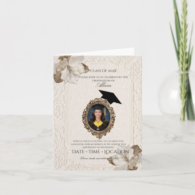 Elegant Graduation Party Invitation (Front)