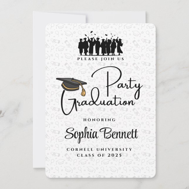 Elegant Graduation Party Invitation (Front)