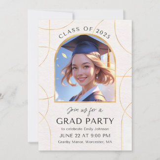 Elegant Graduation Party Invitation – photo card 