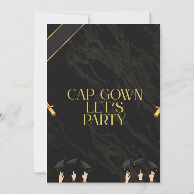 Elegant Graduation Party Invite – Editable Templat (Back)