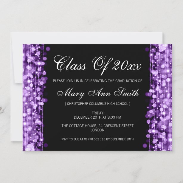 Purple Graduation Invitations | Zazzle.ca