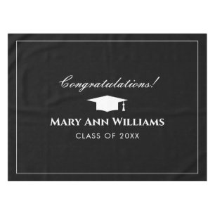 Elegant graduation party table cloth for graduate