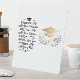 Elegant Graduation Pedestal Sign