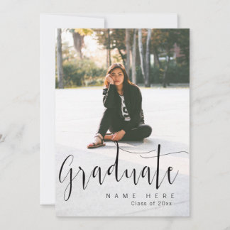 Elegant Graduation Photo Announcement / Invitation