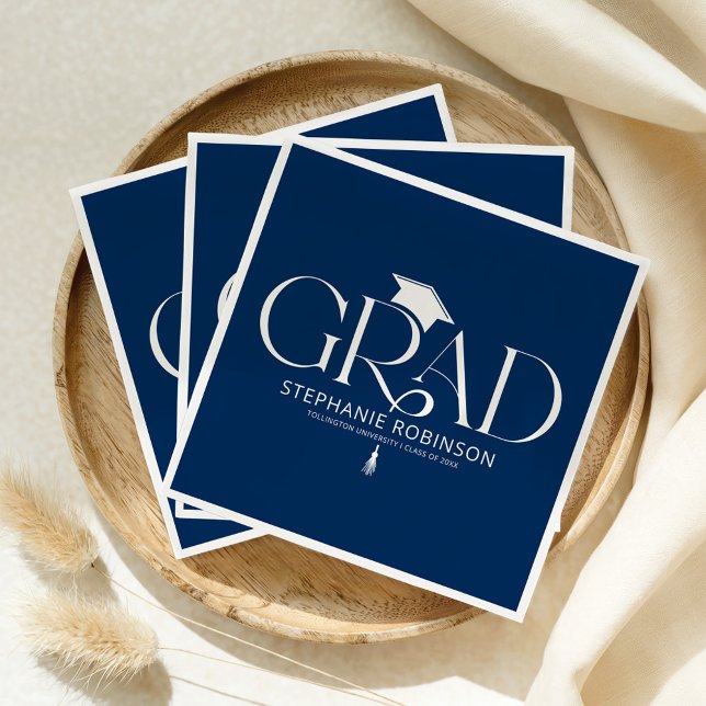 Elegant Graduation Tassel Blue Napkin (Creator Uploaded)