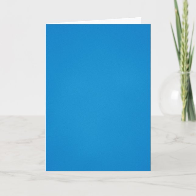 Elégant Grainy Cerulean Blue Note Card Modèle (Devant)