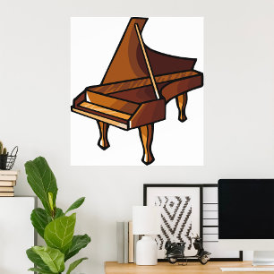 Elegant Grand Piano Music Lovers Design  Poster
