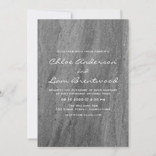 Elegant Granite Wedding Invitation
