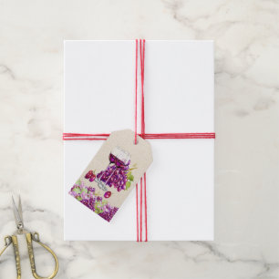 Elegant Grapes and Wine Gift Tag
