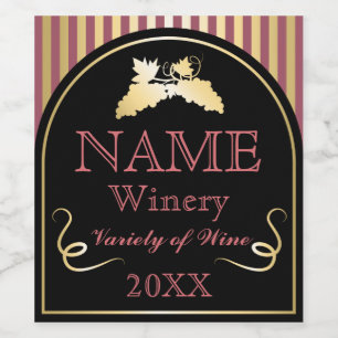 Elegant grapevine design for wine labels