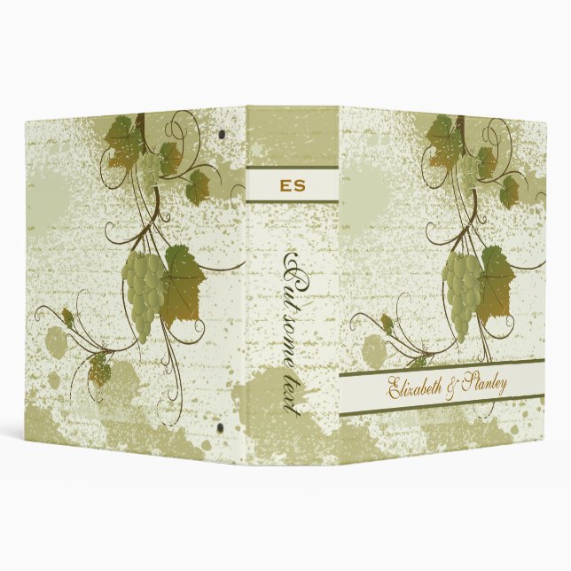 Elegant grapevine fall wedding planner binder (Background)
