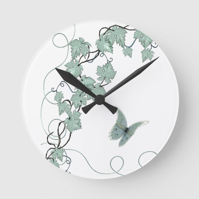 Elegant Grapevine Kitchen Clock (Front)