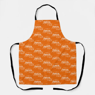 Elegant Grateful Thanksgiving Autumn Orange Apron