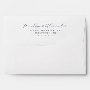 Elegant Gray Calligraphy Envelope