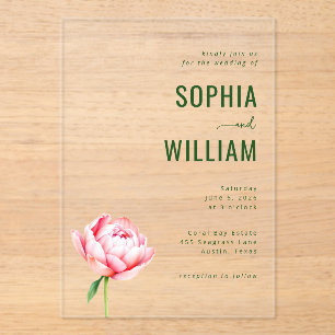 Elegant Gray Floral Wedding Invitation
