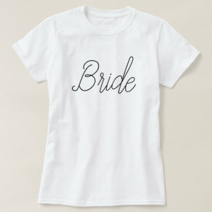 Elegant gray Flowers bride T-Shirt