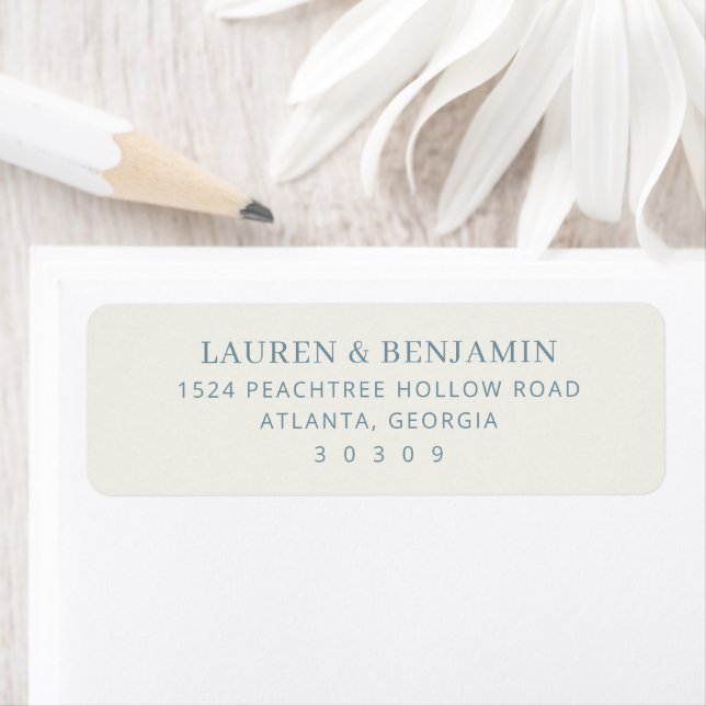 Elegant Gray Minimalist Address Label (Insitu)