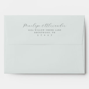 Elegant Gray Minimalist Calligraphy Envelope