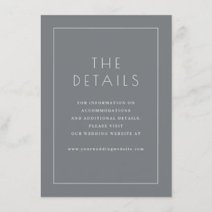Elegant Gray Minimalist Details Enclosure Card