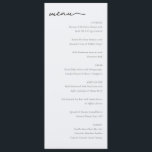 ** Elegant Gray Minimalist Dining Menu<br><div class="desc">This elegant menu features a clean, minimalist design with a sophisticated layout that highlights each course in an organized manner. The color palette is neutral, focusing on crisp whites and subtle grays, creating a timeless and refined aesthetic. The typography is modern and sleek, enhancing readability while adding to the overall...</div>