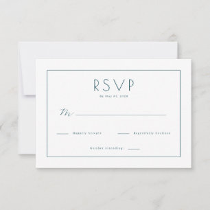 Elegant Gray RSVP Card