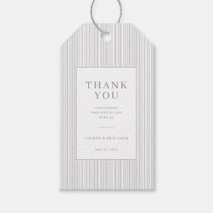 Elegant Grayscale Thank You Tag